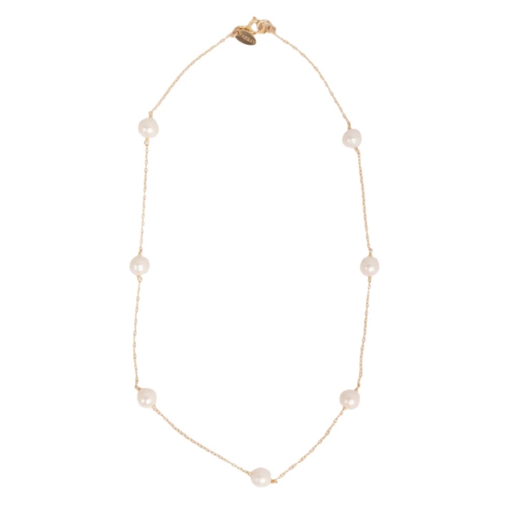 Elegant Pearl And Gold Chain Necklace
